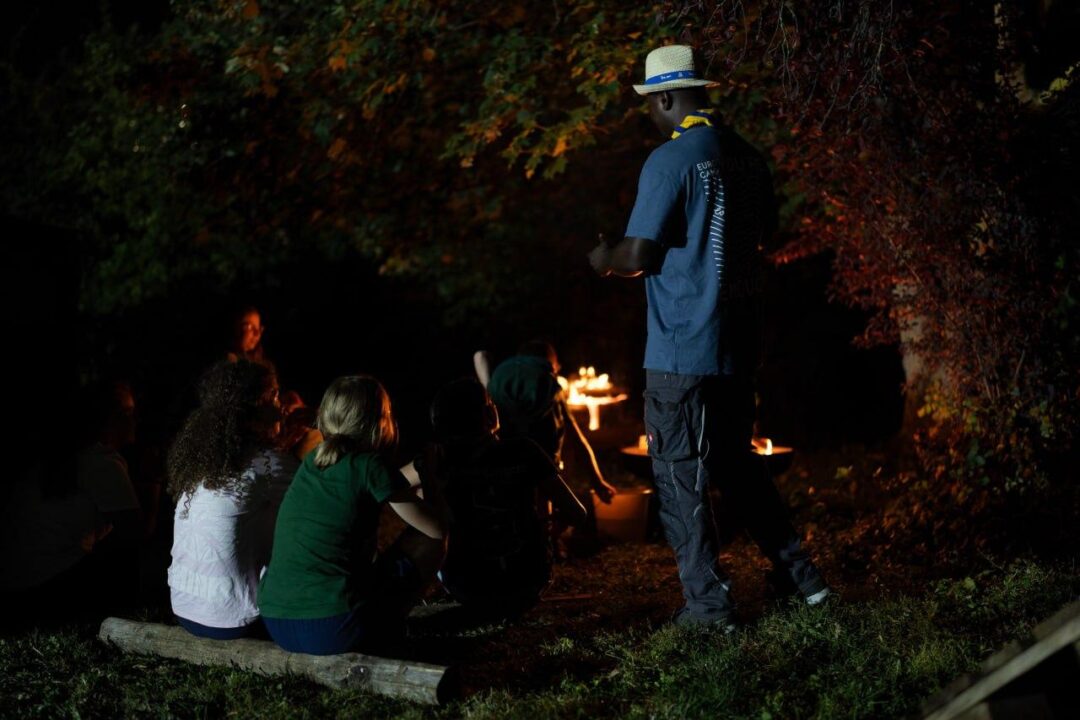Abend am Lagerfeuer beim Jubiläum 30 Jahre Stamm 146